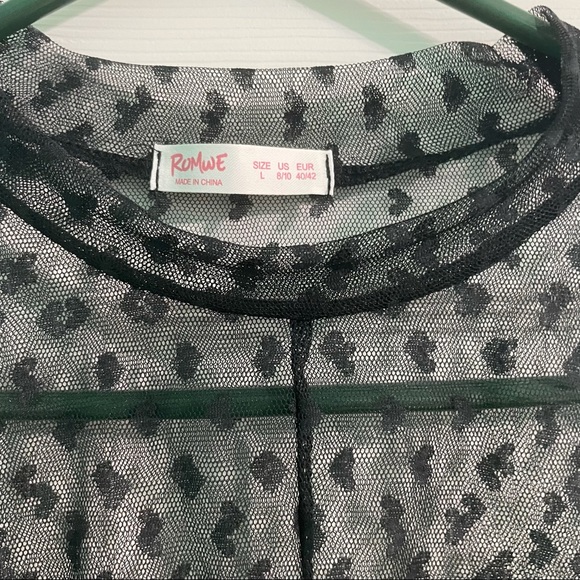 ‼️BLACK MESH CROP TOP - Picture 2 of 9